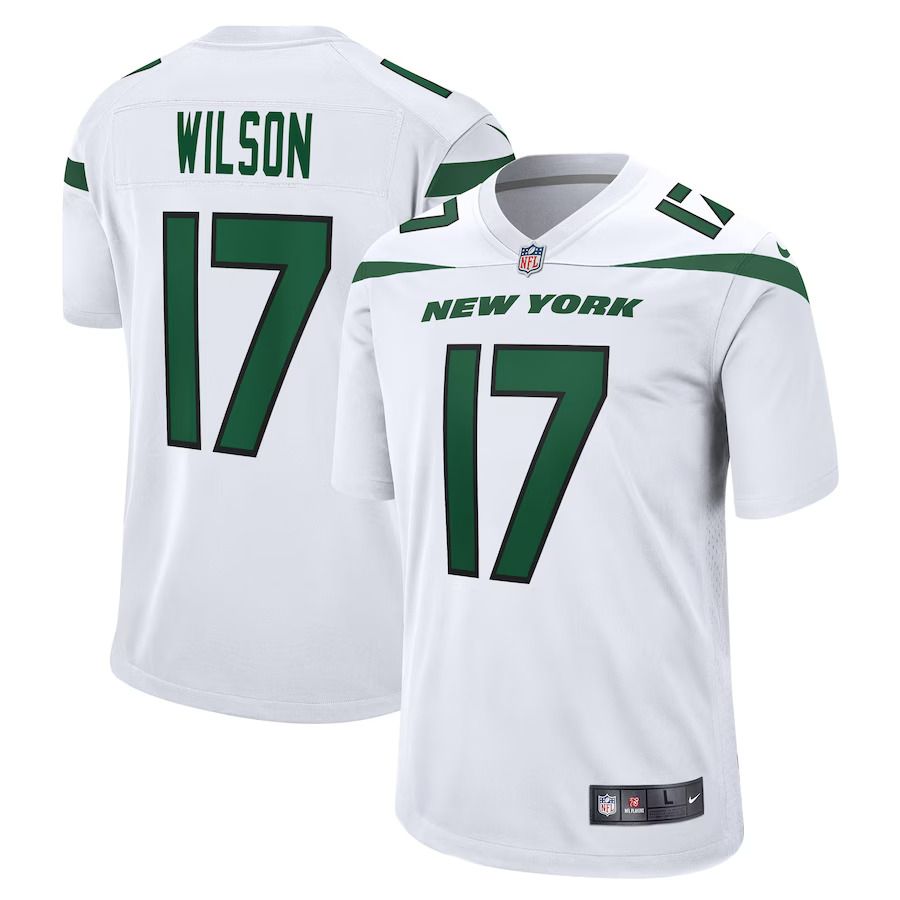 Men New York Jets #17 Garrett Wilson Nike White Game Player NFL Jersey